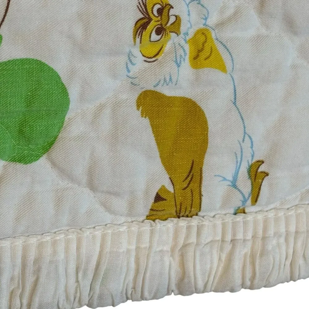 Vintage Winnie the Pooh Quilted Baby Blanket Sears ROI Eeyore Heffalump 35x44*